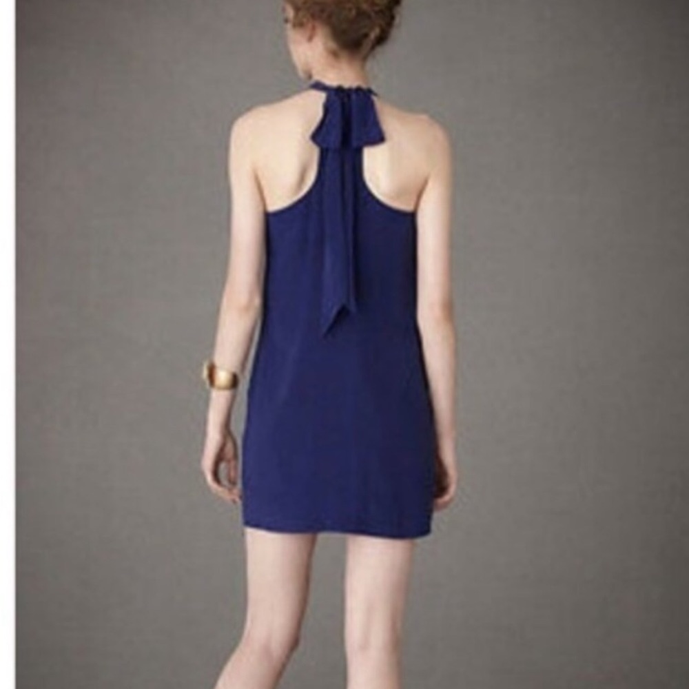 Va et Vien for BHLDN Blue Tiered Halter Razorback Dress Size 6